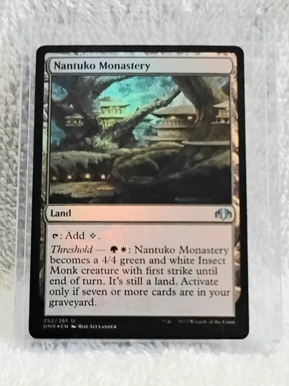 5/$20 Mint 2023 MTG Nantuko Monastery UC Foil Land Card 252/261 Deckmaster!!